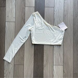 Bossa One Shoulder long sleeve crop top